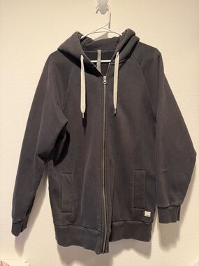 Vuori Restore Hoodie Black Zip-Up Hoodie Jacket - S